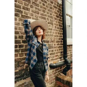 Brixton Women’s Bowery Long Sleeve Flannel Oversized Size XL